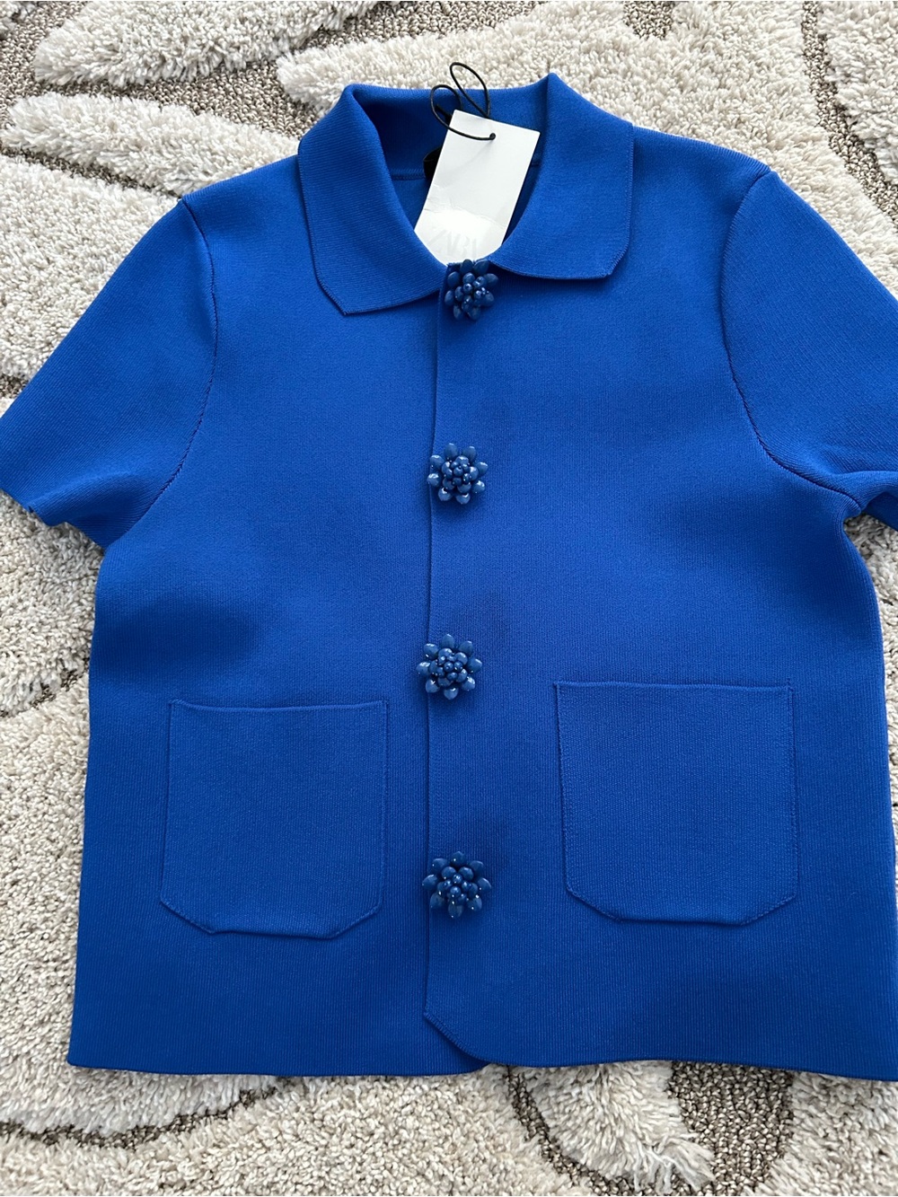 Zara Blue Cardigan Sweater